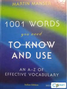 1001 WORDS YOU NEED TO KNOW AND USE. BY OXFORD INDIAN EDITION.