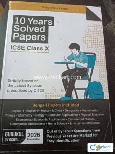 10 Years Solved Papers ICSE Class 10th Gurukul by Oswal