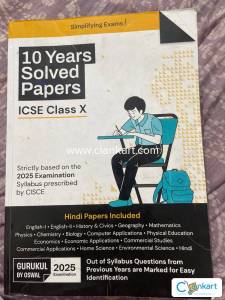 10years solved paper, ICSE class X, Gurukul by Oswal-2025 Exam