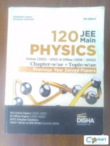120 Jee main physics PYQ's solved papers disha publications