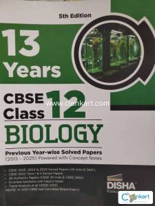 13 years class 12 CBSE Previous years solved papers Biology Disha
