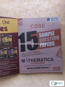 15 Sample Question Papers by Physics Wallah Class 10