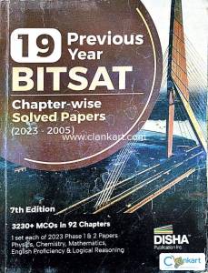 19 Previous year BITSAT Chapterwise Solved papers