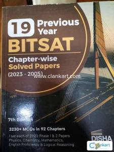 19 previous year bitsat chapterwise solved papers