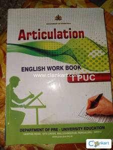 1 puc English text book and English work book Karnataka board
