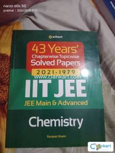 43 Years Solved Papers (2021-1979) IIT JEE Chemistry