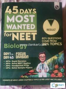 45 DAYS MOST WANTED FOR NEET BIOLOGY