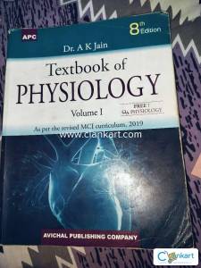 8th edition Volume 1 textbook of Physiology by Dr. AK Jain