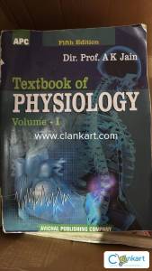 A.K. Jain Physiology vol 1, 2 Edition5 MBBS FIRST YEAR