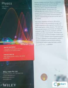 AN INDIAN ADAPTATION physics book by Resnick halliday vol 1 knk 5ed