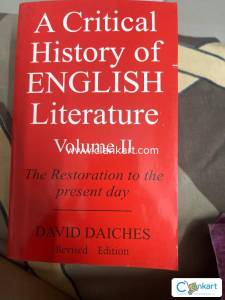 A Critical History of ENGLISH literature Volume 2