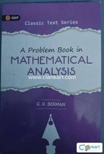 A Problem Book in MATHEMATICAL ANALYSIS G.N. BERMAN