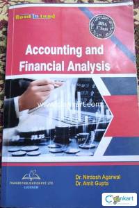 Accounting and Financial Analysis For BBA 1ST SEMESTER