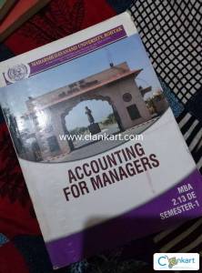 Accounting for managers semester 1 MBA