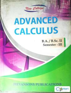 Advance Calculus Book BA/B.Sc 2nd year , 3rd semester
