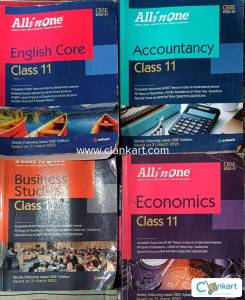 All in one class 11th economics, business studies,English core,account