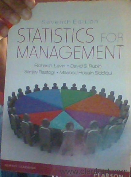 Almost new condition book Statistics for Management - Levin Rubin 7th