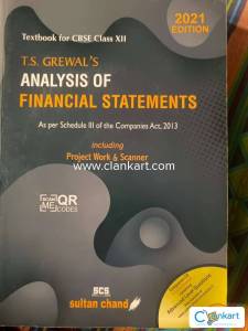 Analysis of financial statements, class XII text book