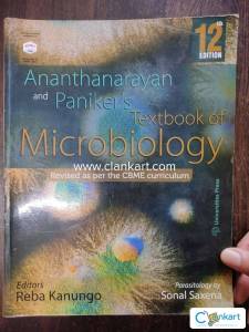 Ananthanarayan Textbook of Microbiology,12th Edition