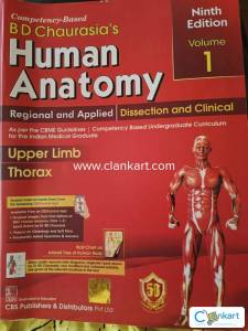 Anatomy BD Chaurasia unused textbook - vol 1 with free GA