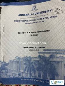 Annamalai university BBA Third year