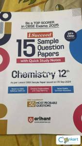 Arihant Chemistry Sample Paper class 12