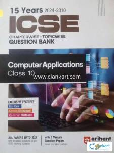 Arihant Class 10 Computer Questions Bank Topicwise of last 15 years