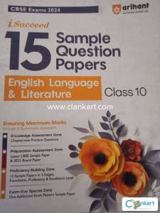 Arihant English sample question papers class 10 2024