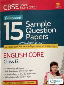 Arihant Sample paper class 12 English