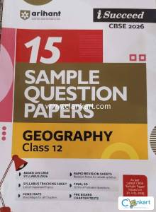 Arihant  15 Sample question paper Geography class 12 Cbse