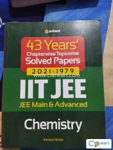 Arihant chemistry 43 year sample paper for jee mains and advanced