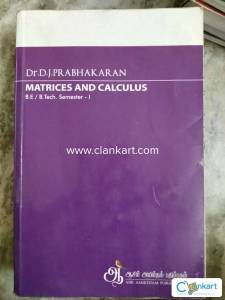 Asir amirtham publications Matrices and Calculus for BE,  BTech