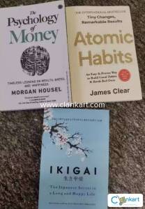 Atomic habits+ psychology of money+ ikigai