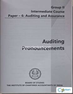 Auditing Pronouncements for CA Intermediate