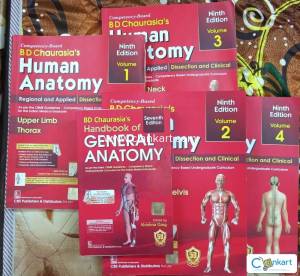 BD Chaurasia's 9th edition (all 4 volumes and general anatomy)