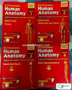 B.D Chaurasia's Human Anatomy volume 1,2,3,4 all