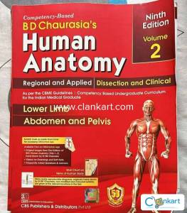 BD Chaurasia's anatomy text volume 2 for MBBS ,allied