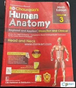 BD Chaurasia Anatomy Head and Neck, MBBS first year