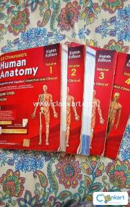 BD chaurasia Book of human anatomy all 4 volumes 8th edition