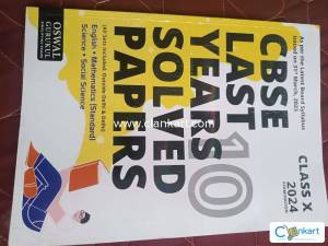 BEST CBSE LAST 10 YEAR SOLVED PAPER 2024 EDITION CLASS X