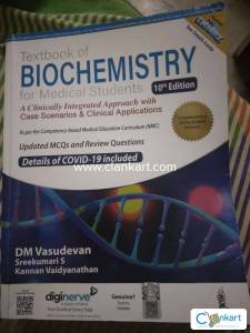 BIOCHEM TEXT BOOK MBBS 1ST YEAR. IN GREAT CONDITION AT GREAT PRICE.