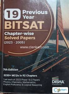 BITSAT Chapter-wise 19 Previous Year solved papers