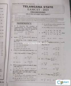 B.Tech, B.E Eapcet entrance exam 18+ years question papers with sol