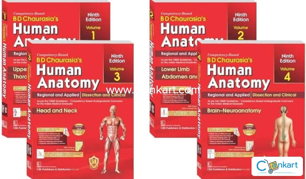 Buy 'B D CHAURASIA'S HUMAN ANATOMY 7th Ed, 4 Volume Set (PB - 2018