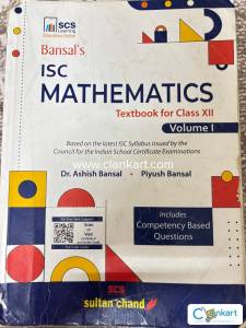 Bansals ISC Mathematics class 12 Volume 1 textbook