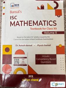 Bansals ISC Mathematics class 12 Volume 2 textbook