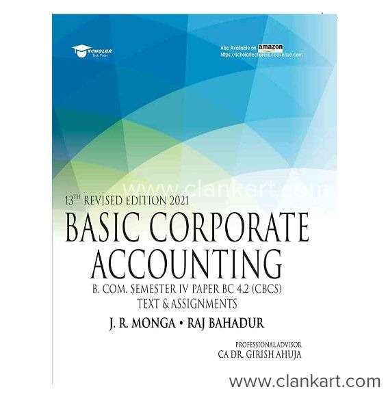 Basic corporate accounting -13th edn Bcom