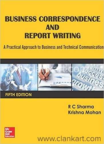 Business Correspondence And Report Writing 5E - R C Sharma Krishna M