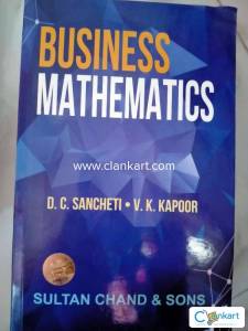 Business Mathematics DC Sancheti, VK Kapoor, BBA/BCOM