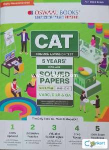 CAT - 5 YEARS SOLVED PAPERS (2019-2023) ALL 3 SECTIONS --OSWAAL BOOKS